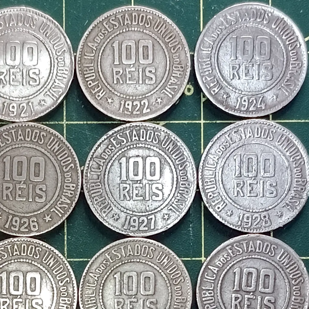 Lote: 14 Moedas 100 Réis Sem Repetir Data MBC +1 de Brinde - Foto 4