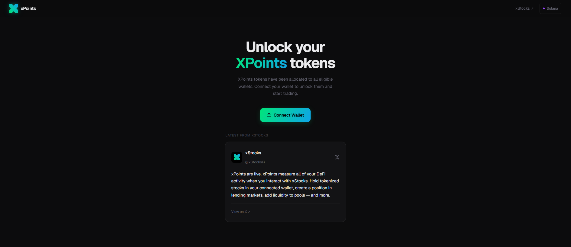 Screenshot of xpoints.fun