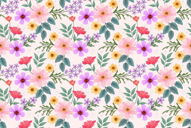 Colorful hand draw flower pattern design Graphics 4597812 1.jpg