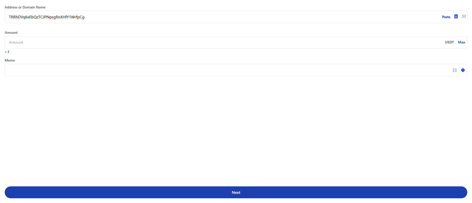 Screenshot of redirection-trustpayment.app
