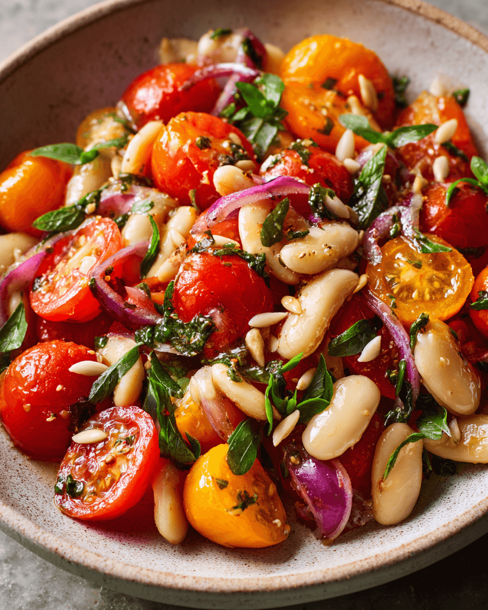 Cherry Tomato And White Bean Salad step photo