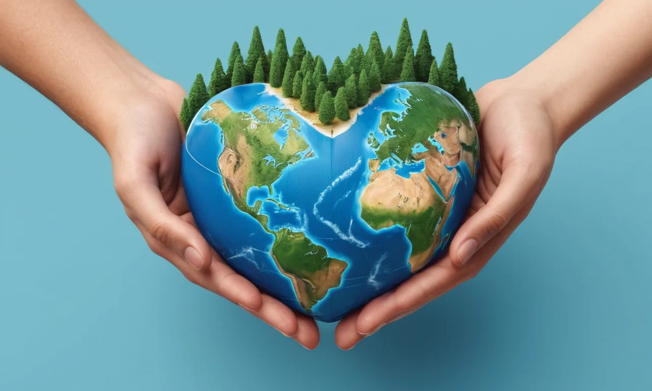 Una fusión de manos activistas que sostienen un globo y una mano de negocios con un corazón, simbolizando la sinergia entre el activismo y la responsabilidad social corporativa.