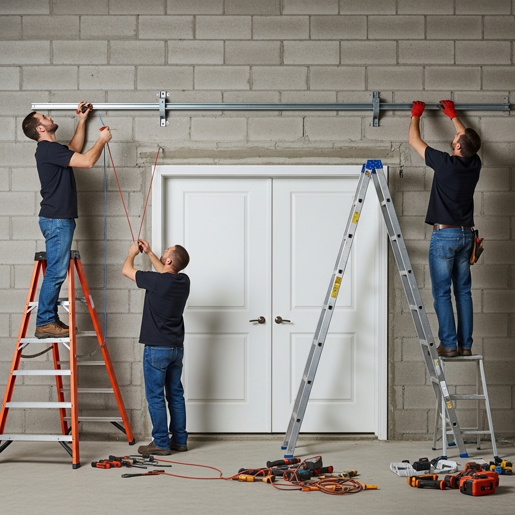 Springfield Garage Door's Repair Service team working in Irvington NJ