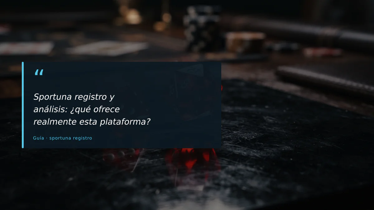 Sportuna registro y análisis: ¿qué ofrece realmente esta plataforma?