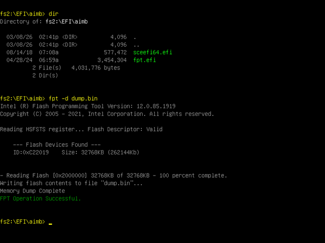 BIOS backup