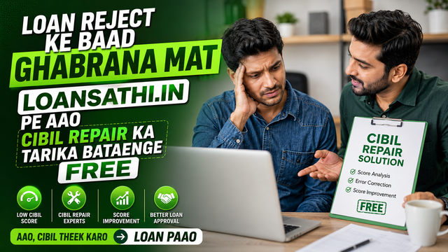 Loan Reject Ke Baad Ghabrana Mat Loansathi.in Pe Aao CIBIL Repair Ka Tarika Bataenge Free