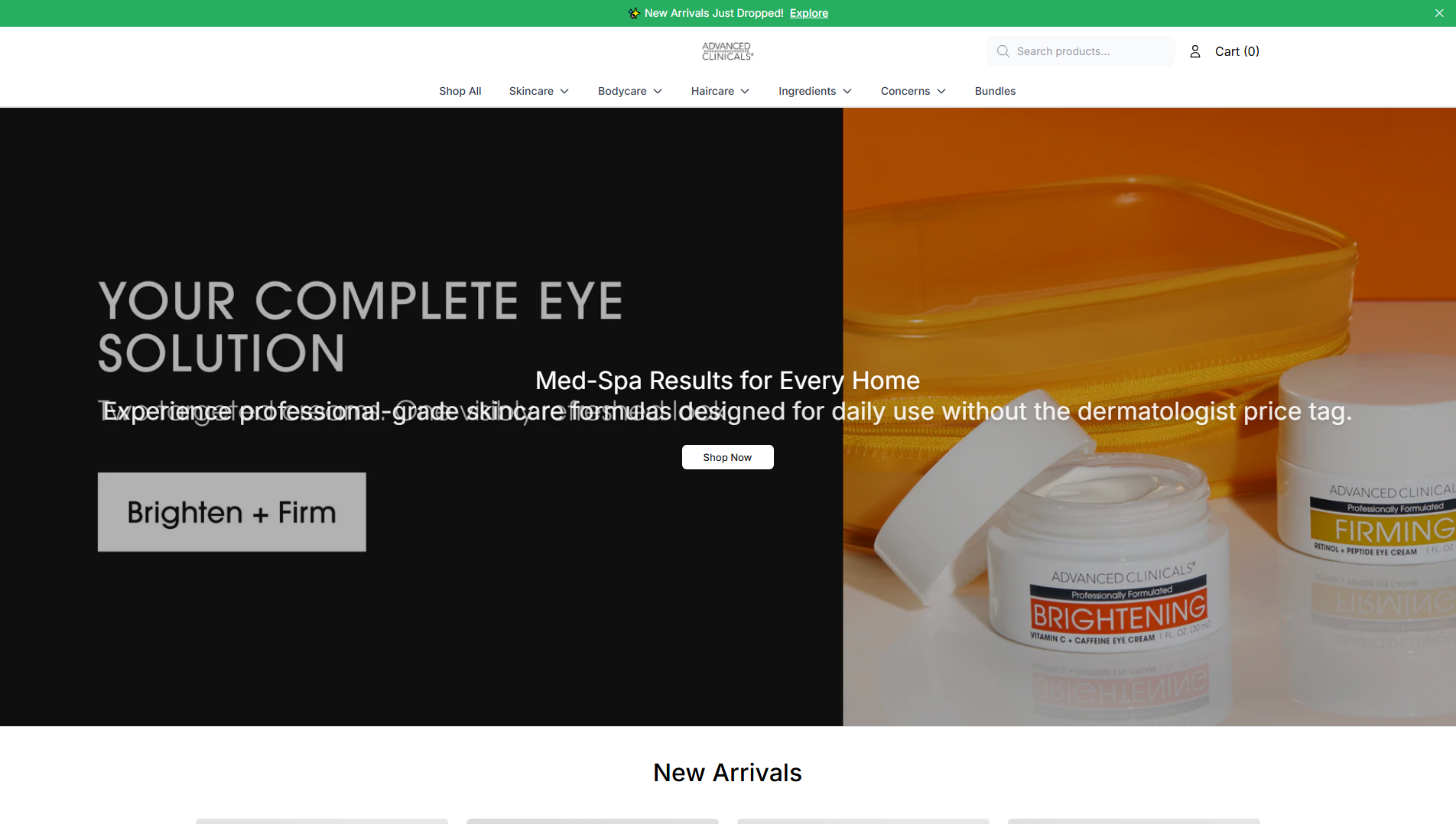 Stored capture of advancedclinicalsbeautycare.shop