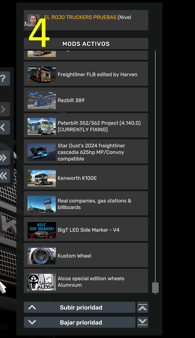 Orden de mods Android 4
