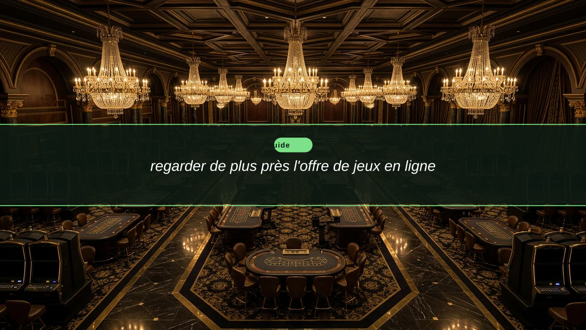regarder de plus près l'offre de jeux en ligne