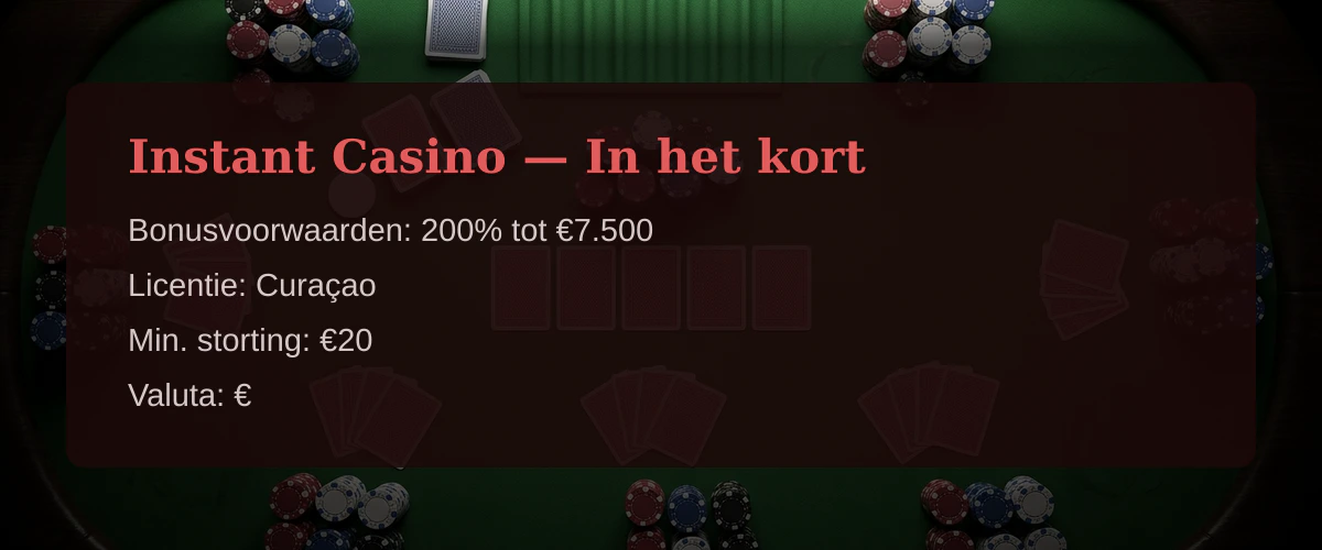 Instant Casino — In het kort