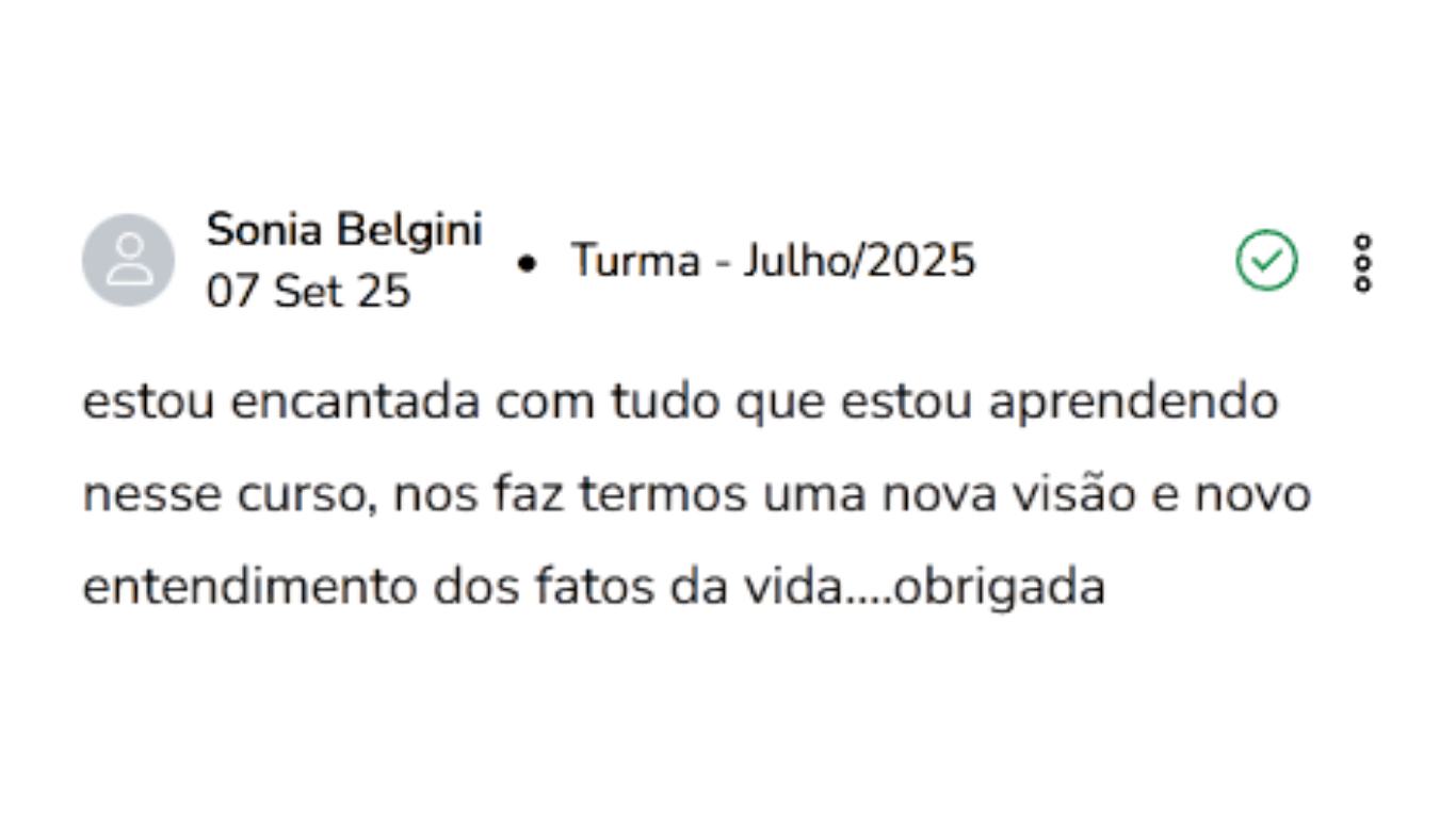 Comentário de aluno