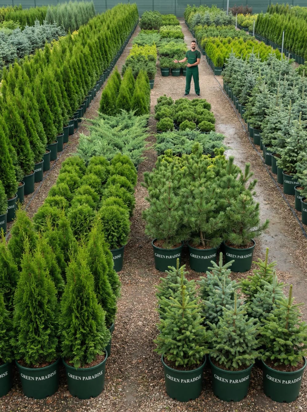 Туи в питомнике Green Paradise