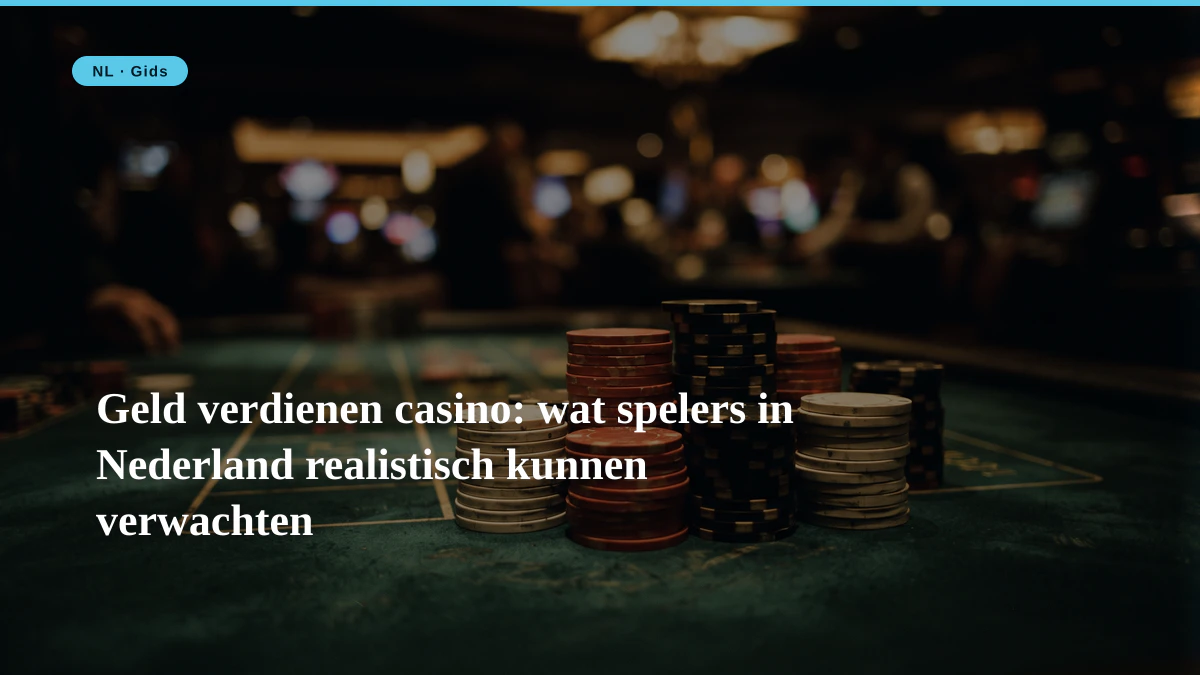 Geld verdienen casino: wat spelers in Nederland realistisch kunnen verwachten