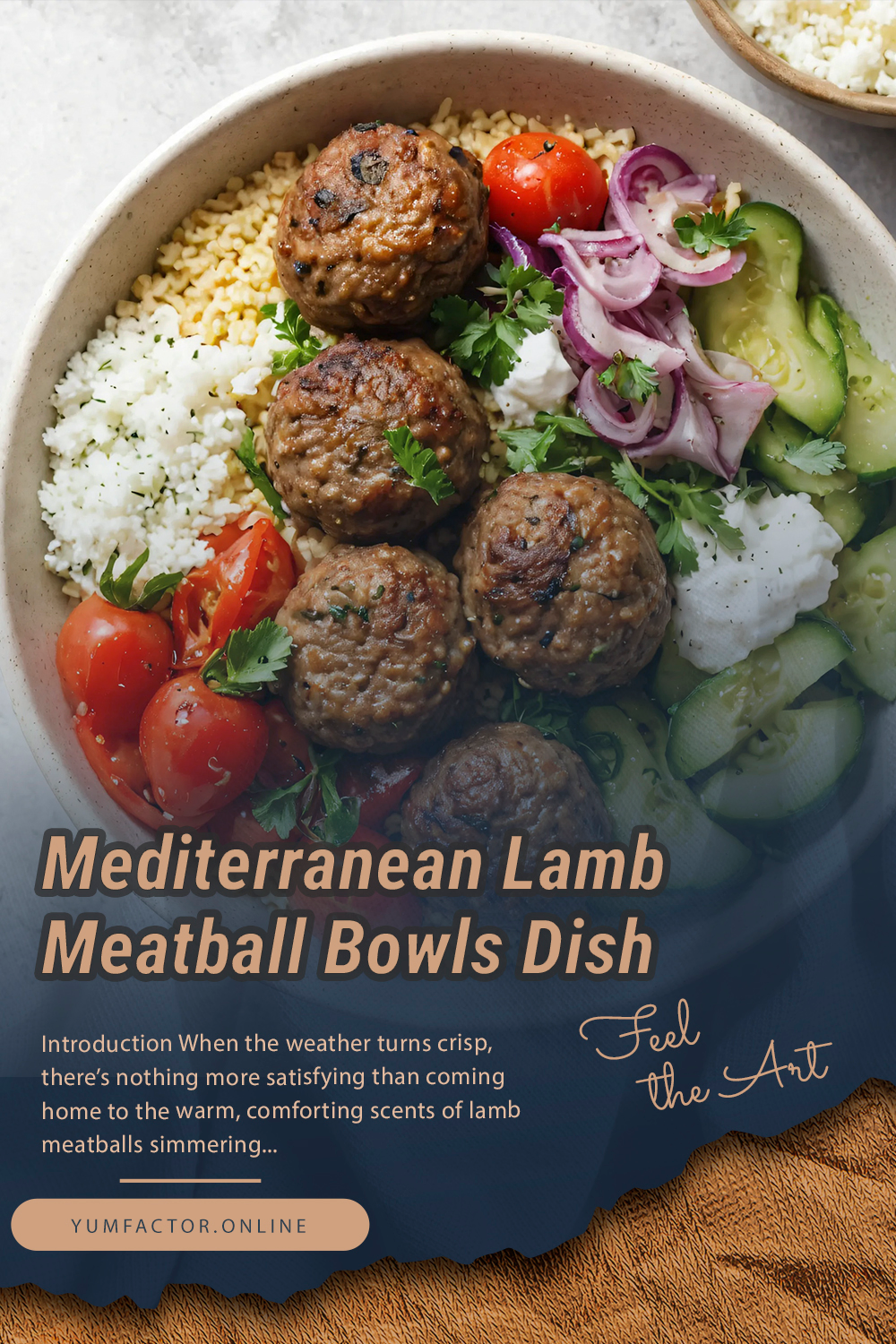 Mediterranean Lamb Meatball Bowls Dish