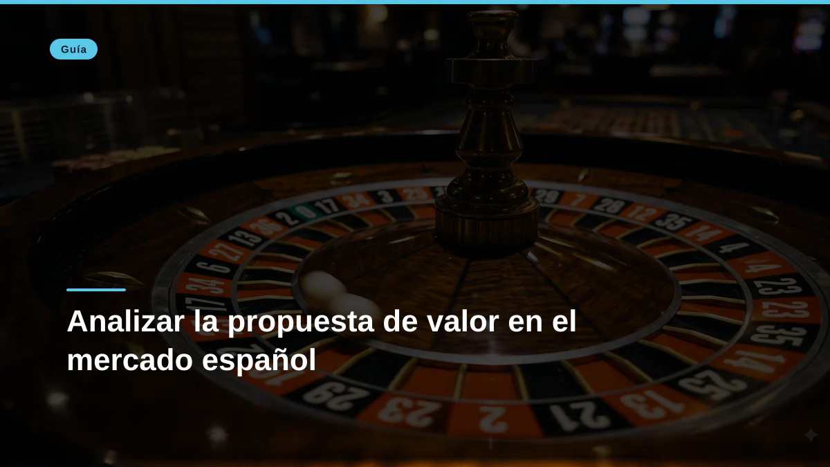 Analizar la propuesta de valor en el mercado español