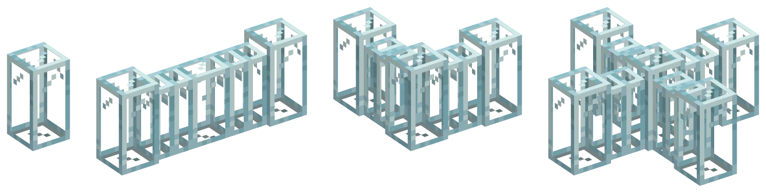 glass wall row