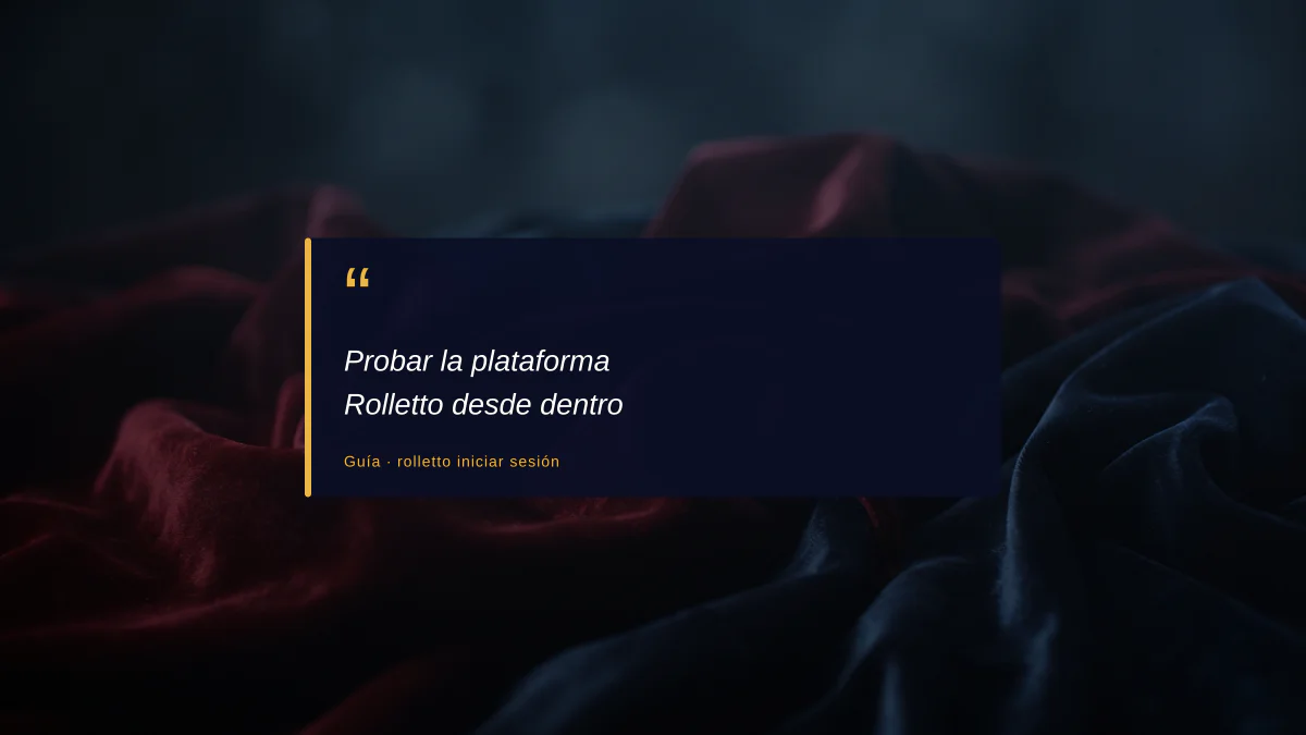 Probar la plataforma Rolletto desde dentro
