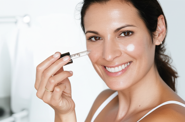 Perimenopause skin changes illustration