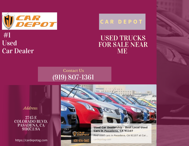 Car Depot has a large selection of Used vehicles for sale in Pasadena, CA.