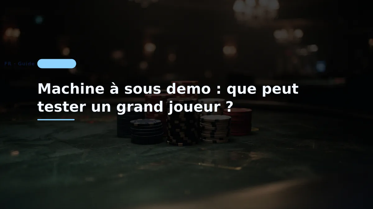 Machine à sous demo : que peut tester un grand joueur ?