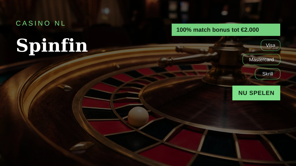 Spinfin casino — welkomstbonus 100% match bonus tot €2.000 + 150 FS, betalingen: Visa, Mastercard, Skrill, Neteller, Paysafecard