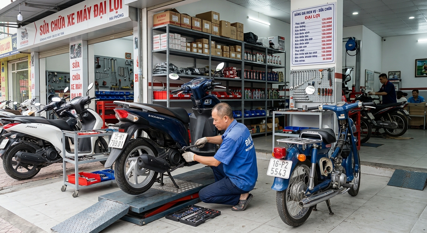 sửa xe máy hải phòng - hình minh họa