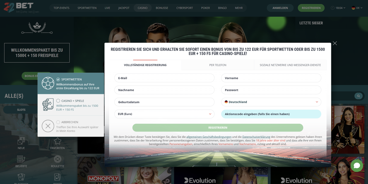 22Bet Deutschland
