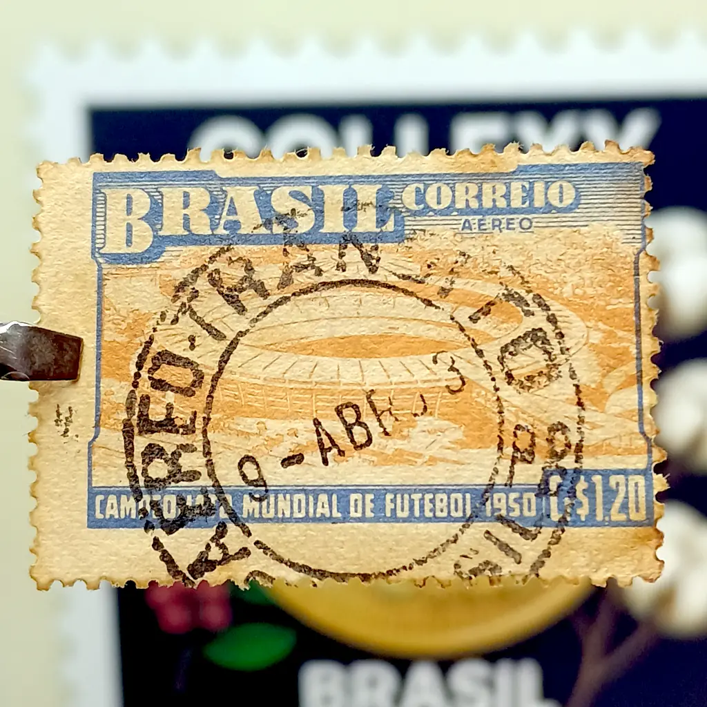 Selo Postal do Brasil Comemorativo a Copa do Mundo de Futebol de 1950 | #C78