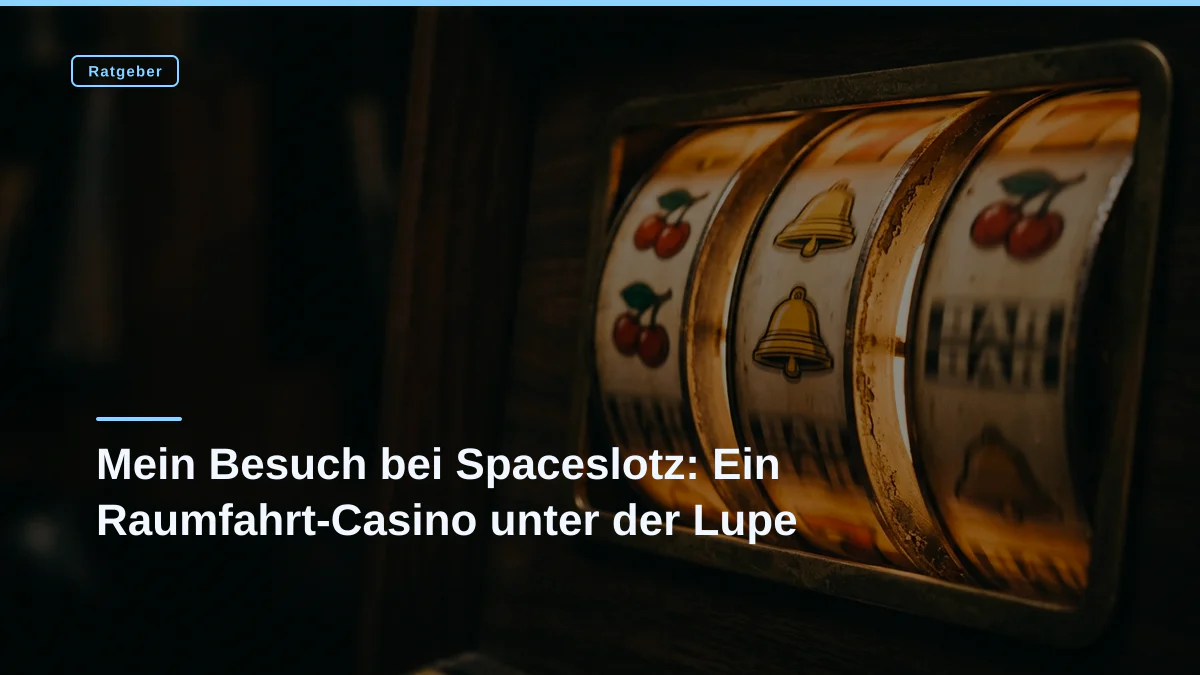 Mein Besuch bei Spaceslotz: Ein Raumfahrt-Casino unter der Lupe