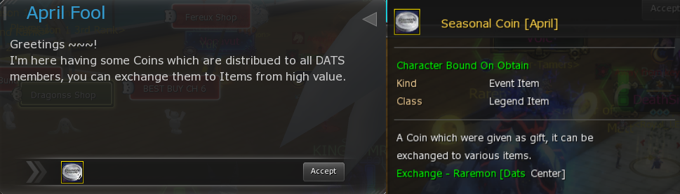 Raremon NPC + Quest April Fool