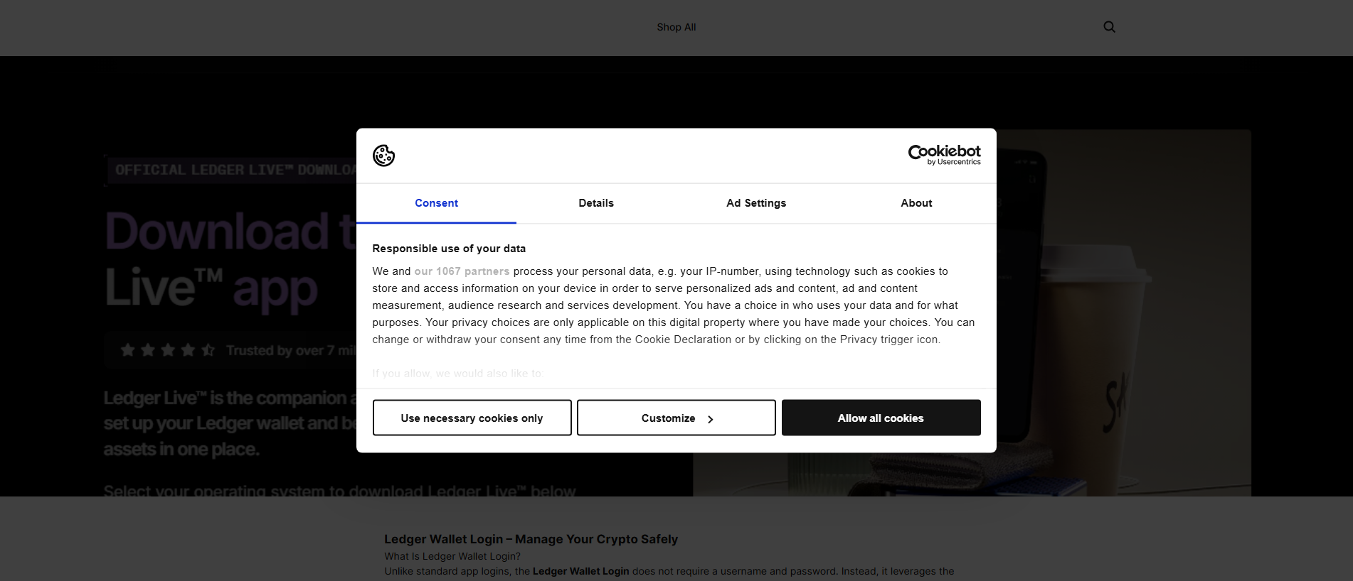 Stored capture of ladgr-live-auth-io.square.site