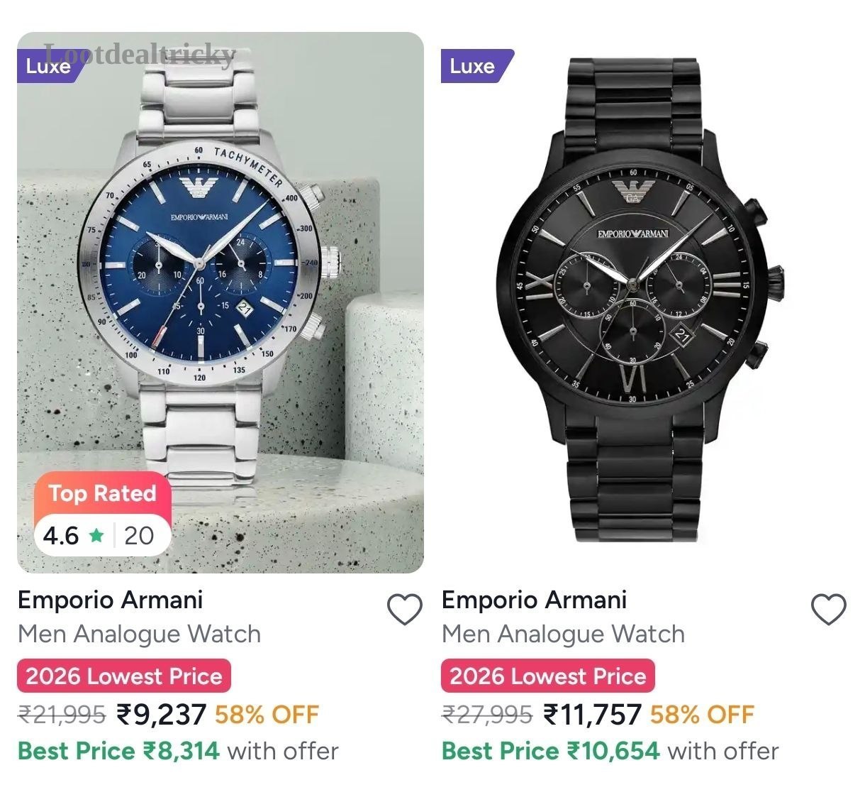 Emporio Armani Watch – Just 70% OFF | Loot Ka Maal