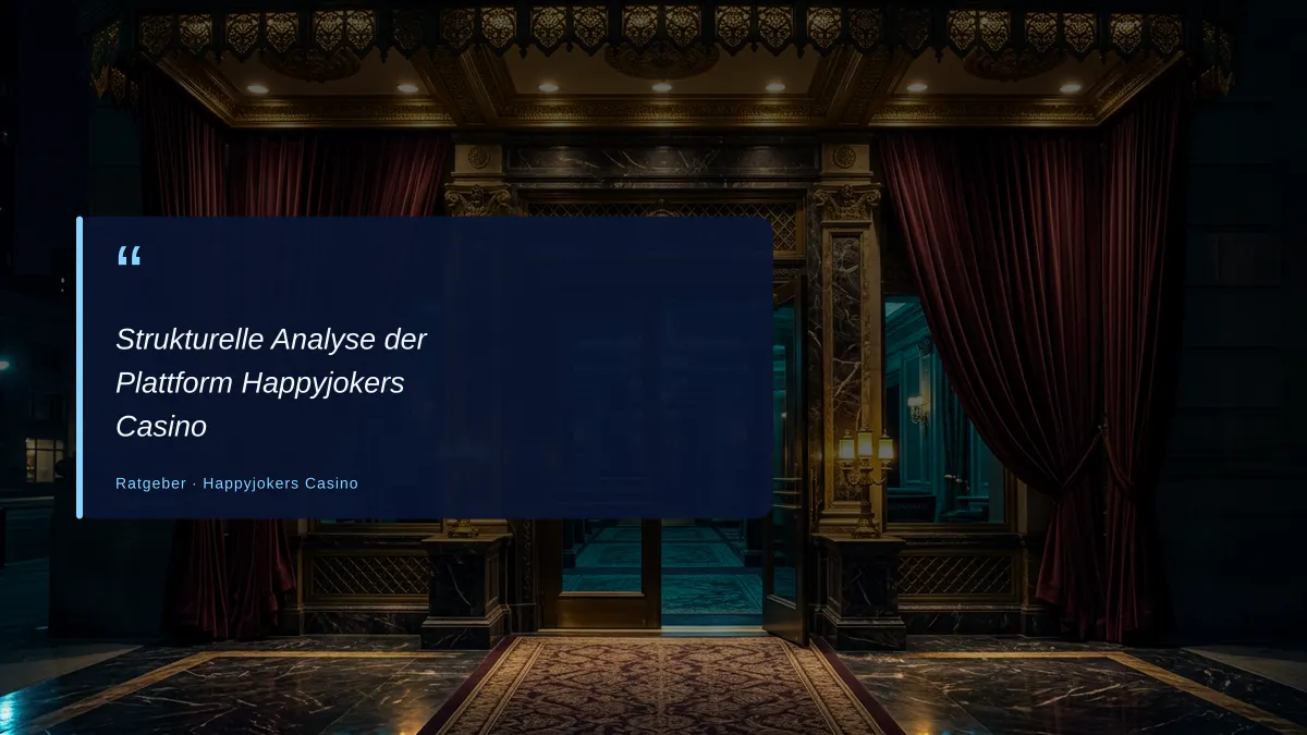 Strukturelle Analyse der Plattform Happyjokers Casino