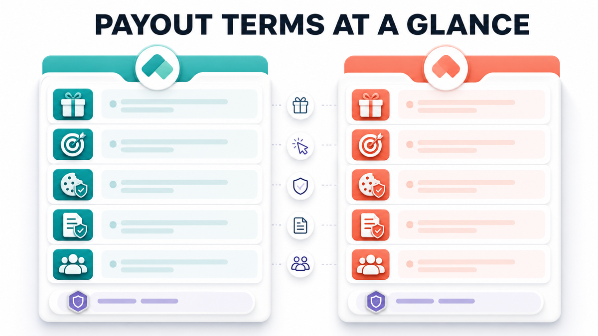Lovable and Base44 affiliate payout terms comparison