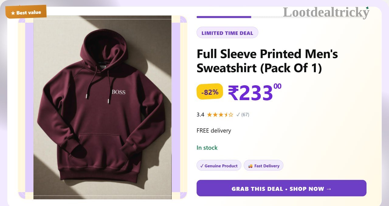 full Sleeve Printed – Just ₹233 | Best Deal full Sleeve Printed – Just ₹233 | Best Deal