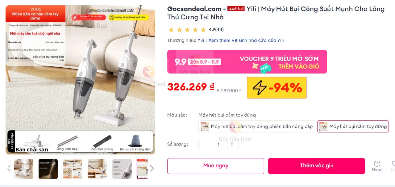 Yili | Máy Hút Bụi Công Suất Mạnh Cho Lông Thú Cưng Tại Nhà