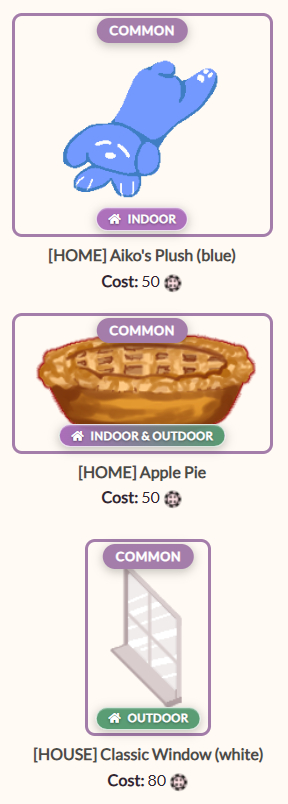 Updated Homestead item information