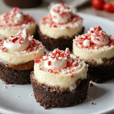 Delicious Hot Cocoa Peppermint Cheesecake Bites