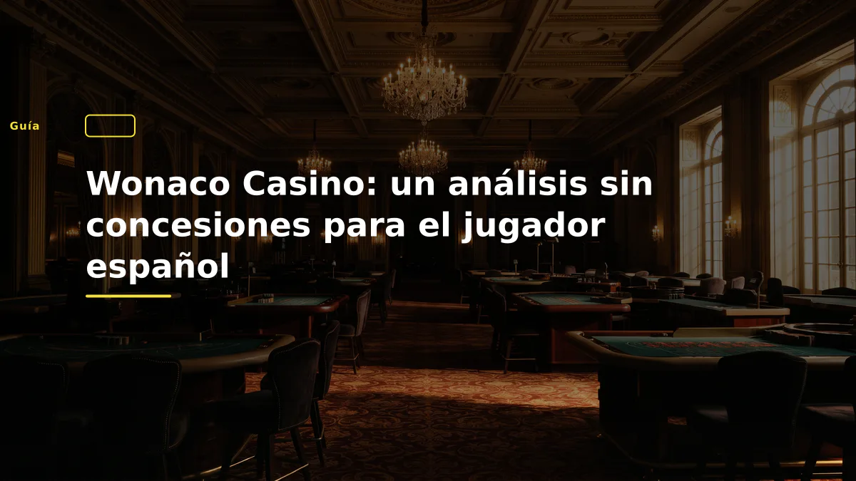 Wonaco Casino: un análisis sin concesiones para el jugador español