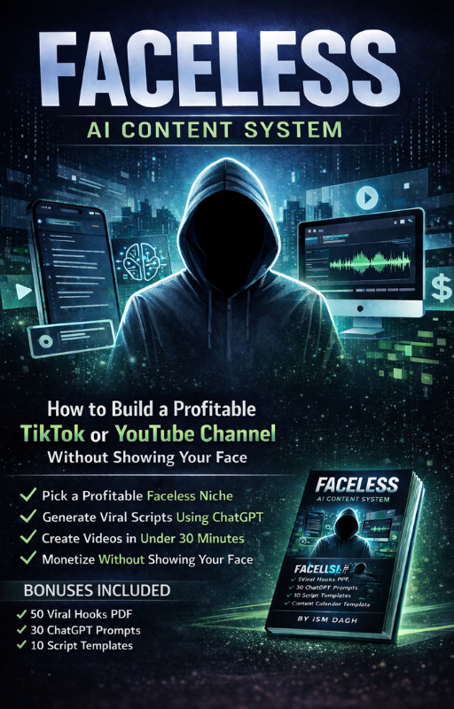 Faceless AI Content System Main Book Cover