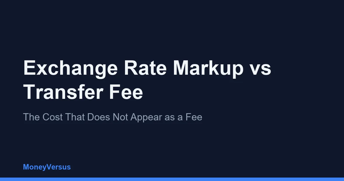 Exchange Rate Markup vs Transfer Fee