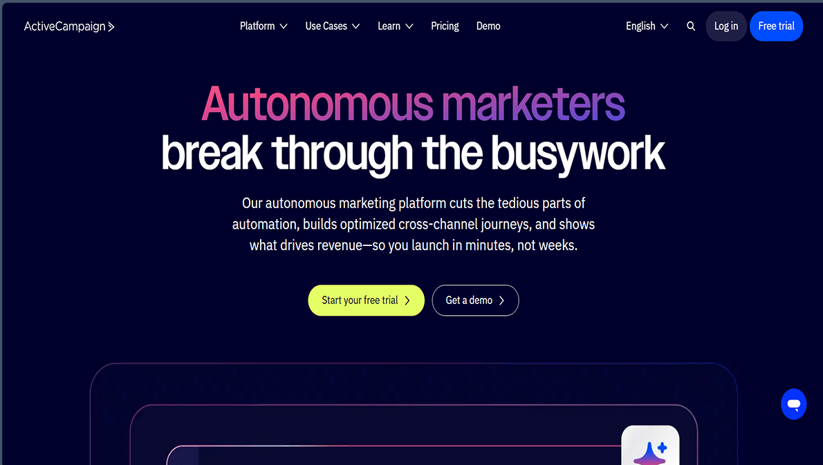ActiveCampaign Interface Preview