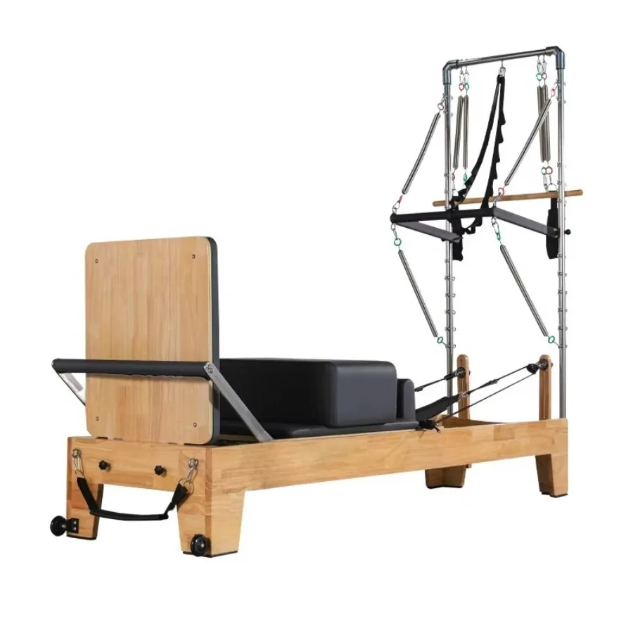 Gym Training Balance Wooden Pilates Reformer Machine Reformers Pilates with Tower Yoga Body Exercise pilates reformer view 3
