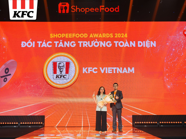 KFC Việt Nam nhận giải thưởng ShopeeFood
