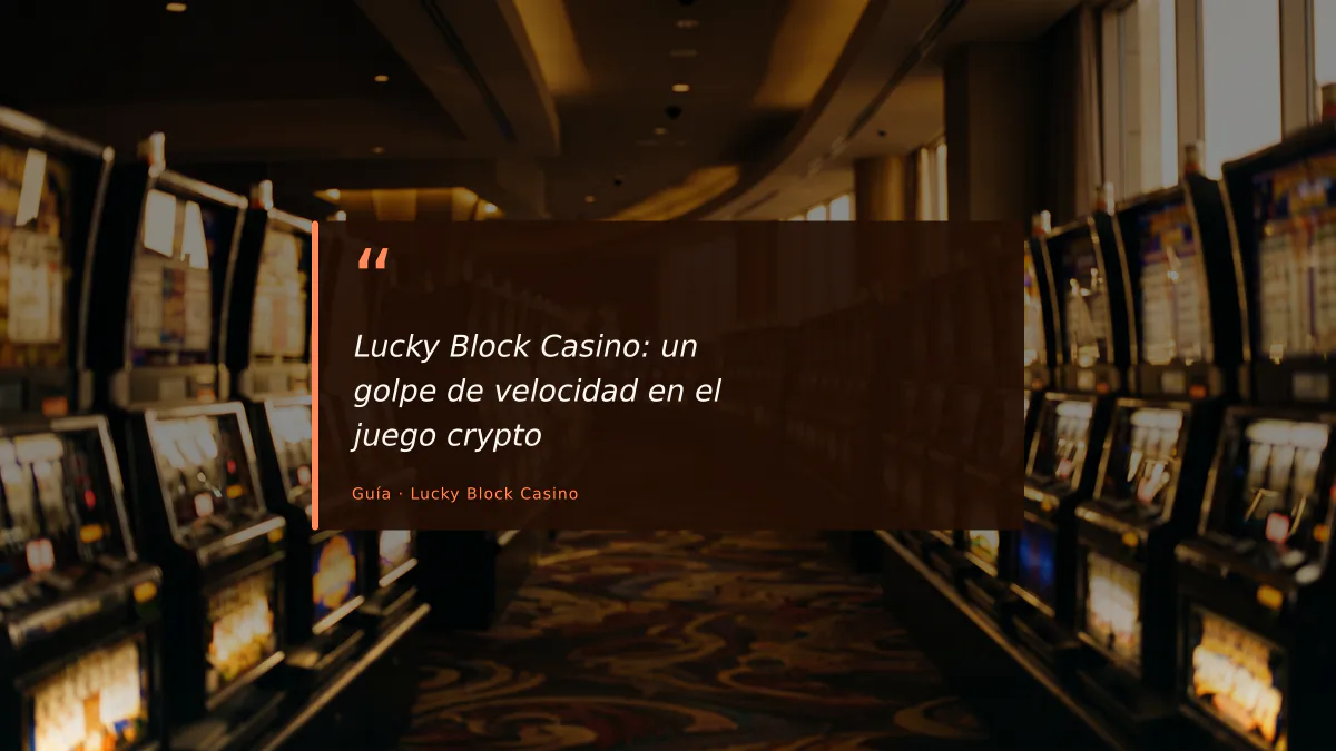 Lucky Block Casino: un golpe de velocidad en el juego crypto