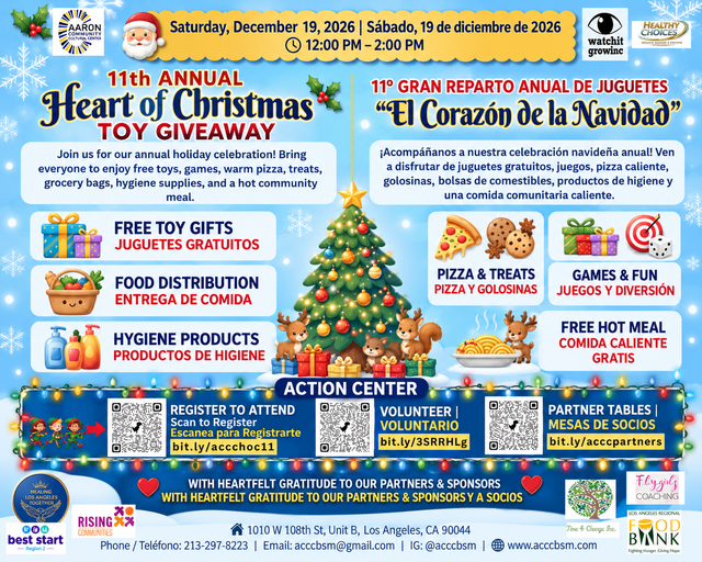 Heart of Christmas Toy Giveaway Flyer