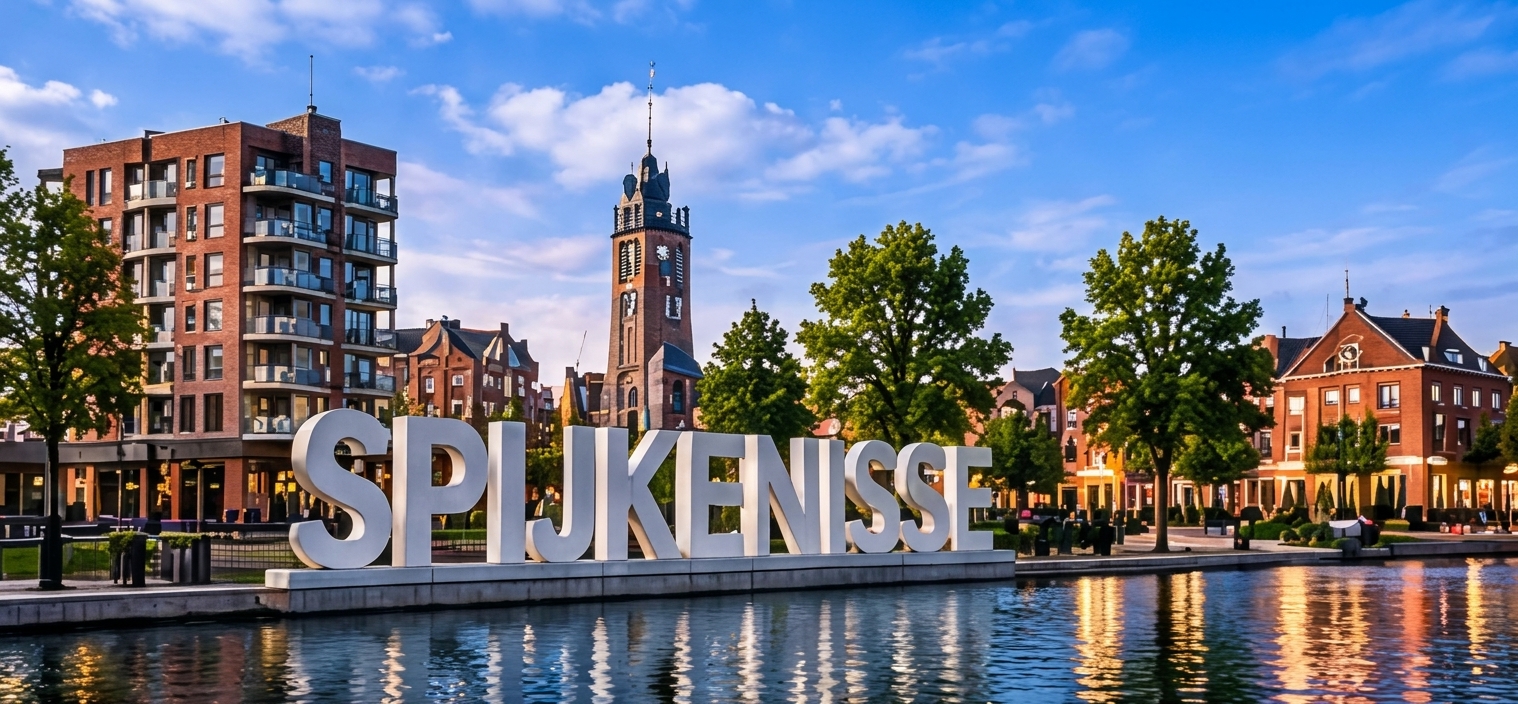 Centrum van Spijkenisse bij het water