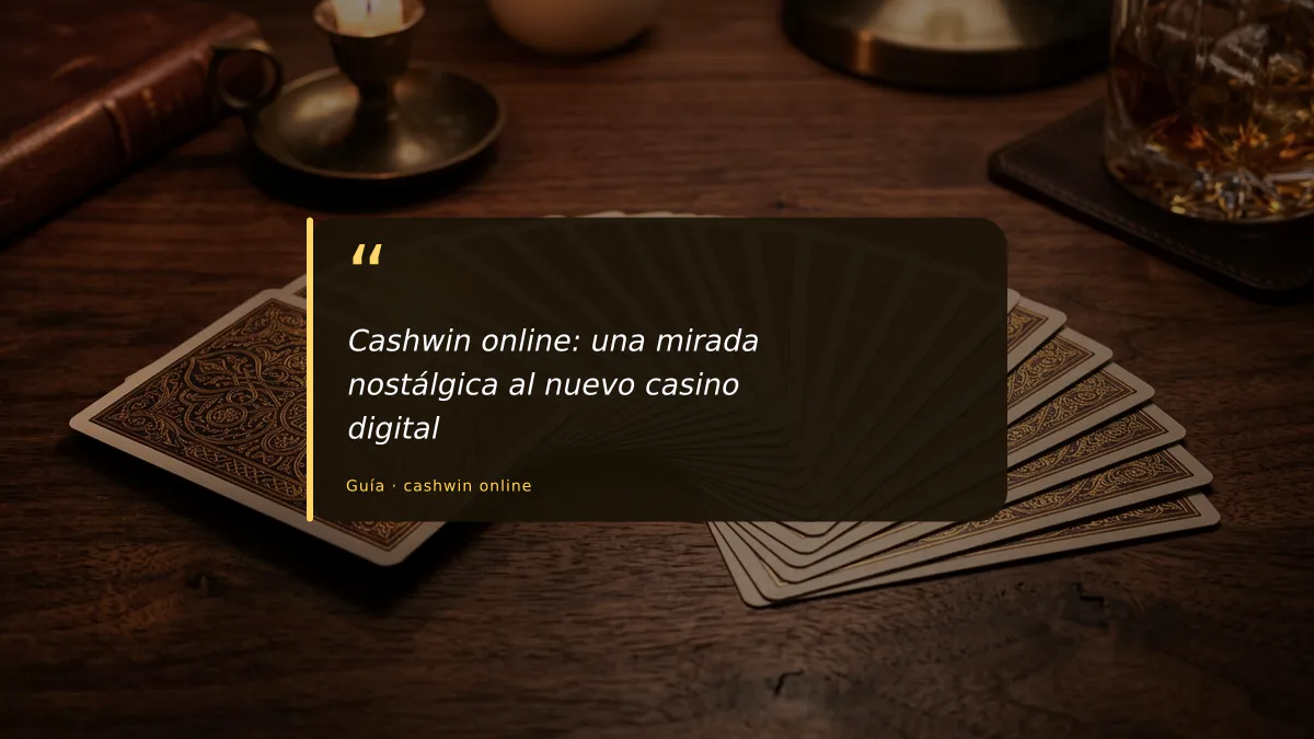 Cashwin online: una mirada nostálgica al nuevo casino digital