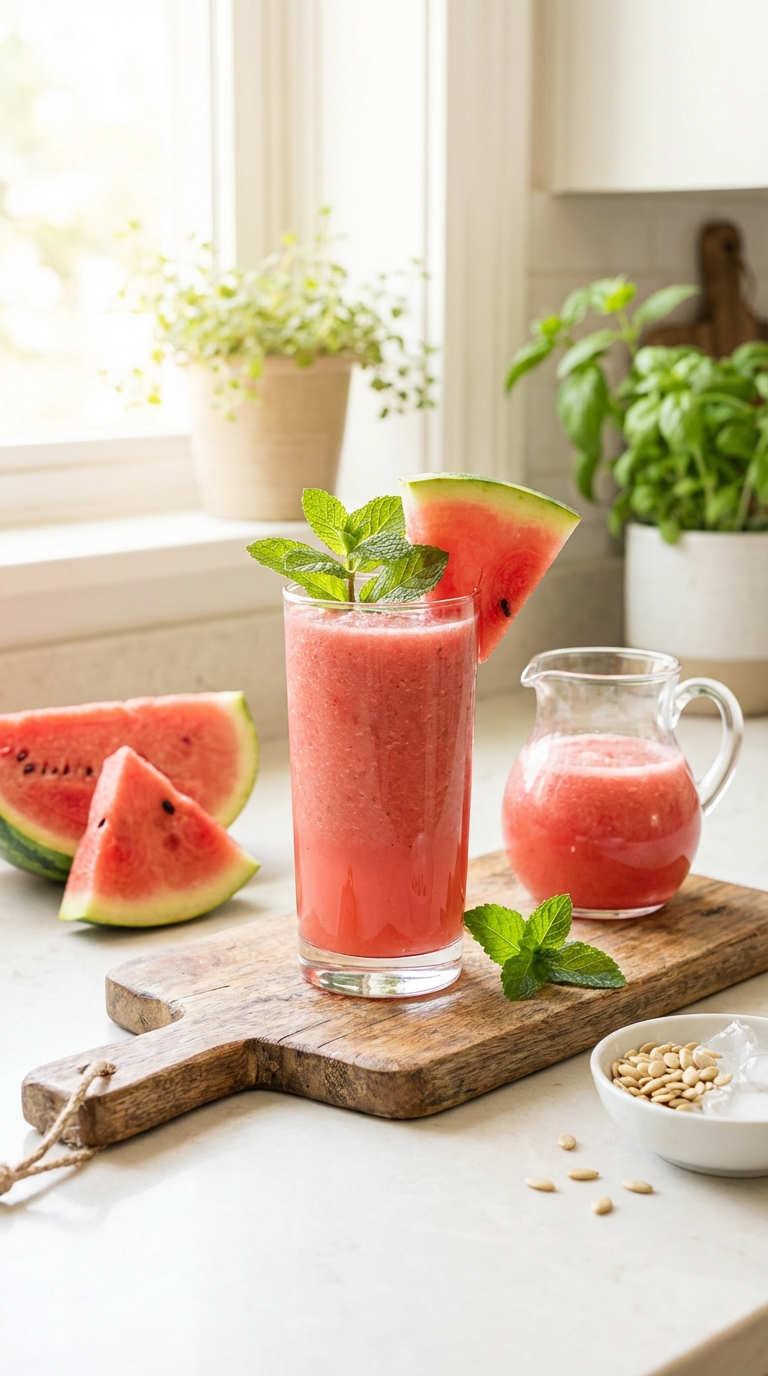 Hydrating Watermelon Mint — smoothie recipes healthy for Post-Workout
