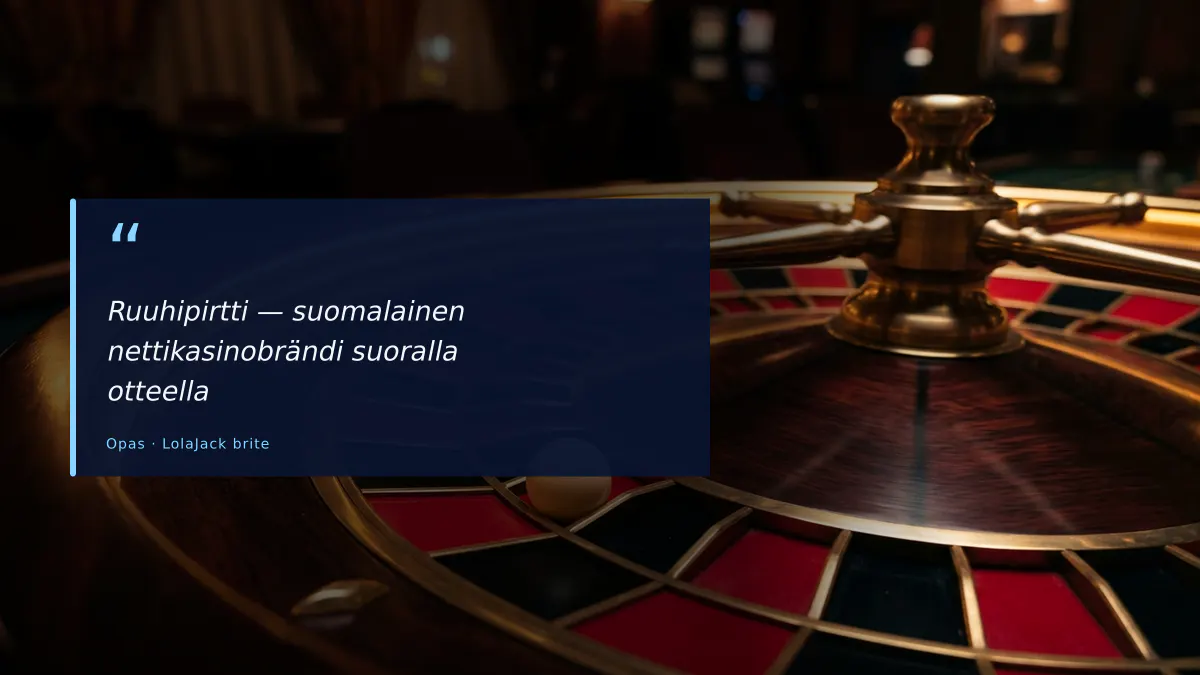 Ruuhipirtti — suomalainen nettikasinobrändi suoralla otteella